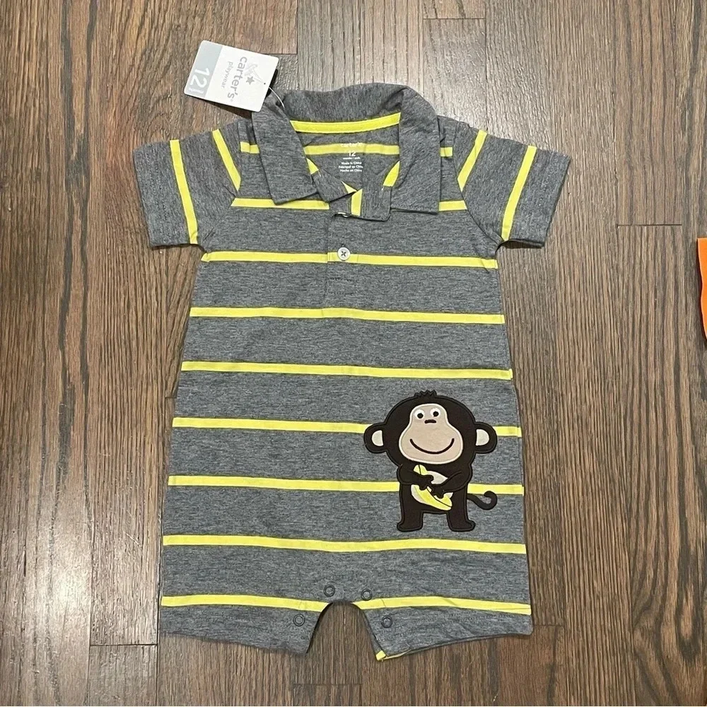NWT Carter's 2-piece bundle Romper set baby boy size